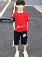 AO0402-76 طقم سبورت ولادي قطعتين ( بلوز + شورت)