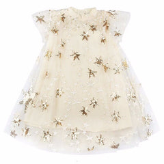 SD-3741G فستان النجوم المذهب بالدانتيل