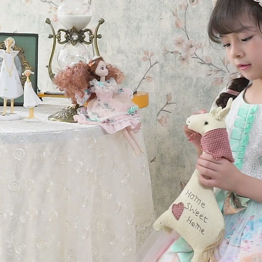 AO0304-47 فستان بناتي لوليتنا طبقات مميز مزين بالشيفون والدانتيل