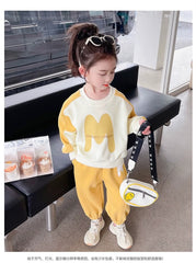 SSN040924-42  طقم ولادي قطن دافي خريفي ربيعي قطعتين (بلوزة + بنطلون )