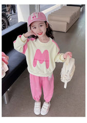 SSN040924-42  طقم ولادي قطن دافي خريفي ربيعي قطعتين (بلوزة + بنطلون )