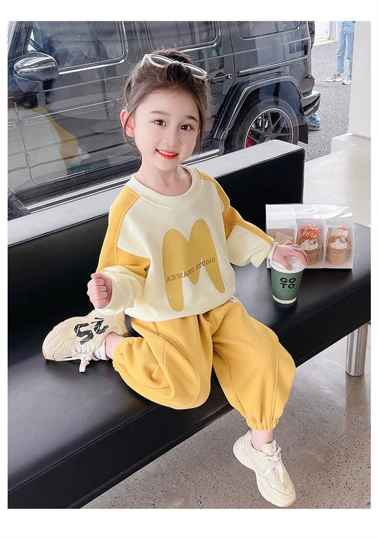 SSN040924-42  طقم ولادي قطن دافي خريفي ربيعي قطعتين (بلوزة + بنطلون )