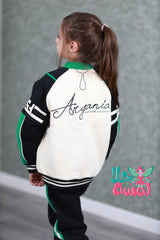 HBC040924-10 طقم بناتي شتوي مبطن فرو قطعتين ( جكيت + بنطلون)