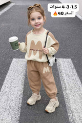 SSN040924-42  طقم ولادي قطن دافي خريفي ربيعي قطعتين (بلوزة + بنطلون )