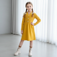 AO0519-131 فستان صوف دافي و ناعم