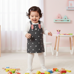 فستان بناتي قطعتين ( بلوزة قطن + فستان) ST-012