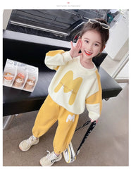 SSN040924-42  طقم ولادي قطن دافي خريفي ربيعي قطعتين (بلوزة + بنطلون )