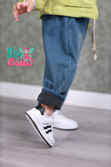 SSN040924-14 طقم شتوي تقيل مبطن بالكامل ( جكيت + بنطلون جينز مبطن )