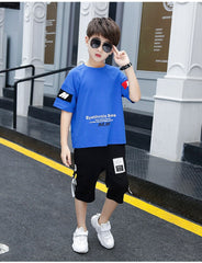 AO0402-76 طقم سبورت ولادي قطعتين ( بلوز + شورت)