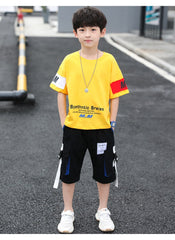 AO0402-76 طقم سبورت ولادي قطعتين ( بلوز + شورت)