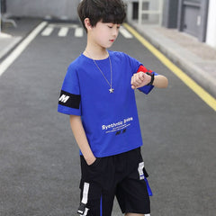 AO0402-76 طقم سبورت ولادي قطعتين ( بلوز + شورت)