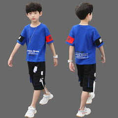 AO0402-76 طقم سبورت ولادي قطعتين ( بلوز + شورت)