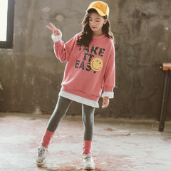 AO0519-79 بدلة رياضية عصرية قطنية ( بلوزة + فيزون) جودة ممتازة