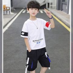 AO0402-76 طقم سبورت ولادي قطعتين ( بلوز + شورت)